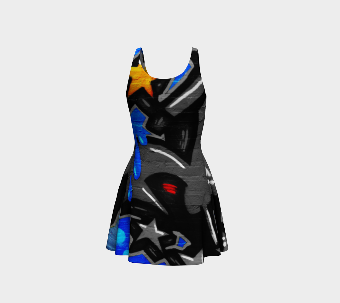 Graffiti 3 Flare Dress preview #3