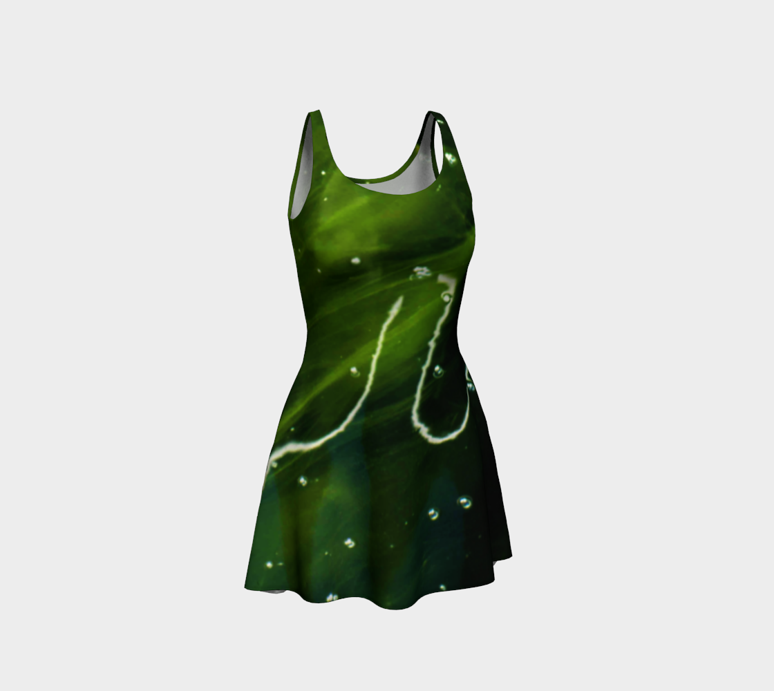 Green Algae and Water Flare Dress preview