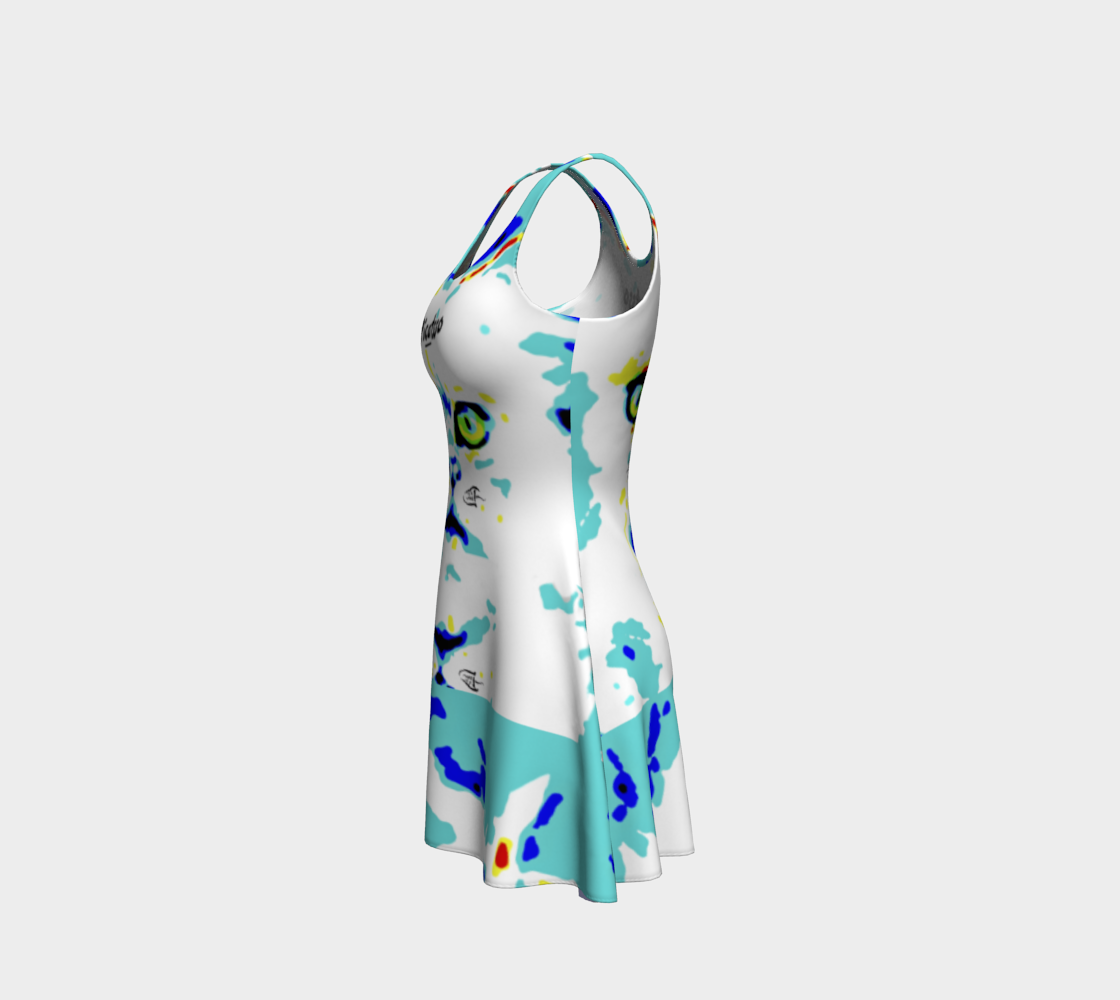 Picatsso / Official Crazy Catnip MEME ART Flare Dress preview #2