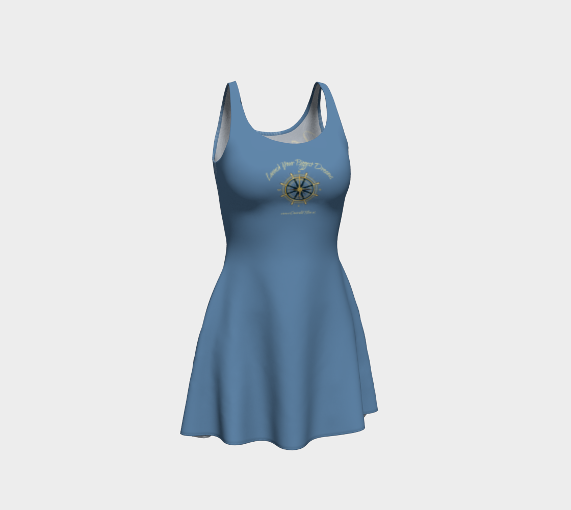 Launch Your Biggest Dreams Flare Dress Nautical Compass Rose preview