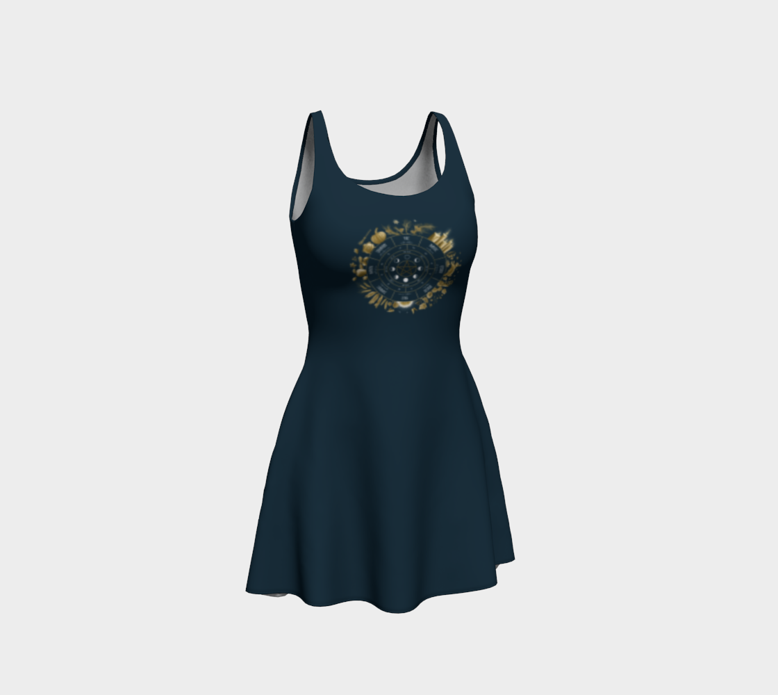 Wheel of the year Flare dress preview