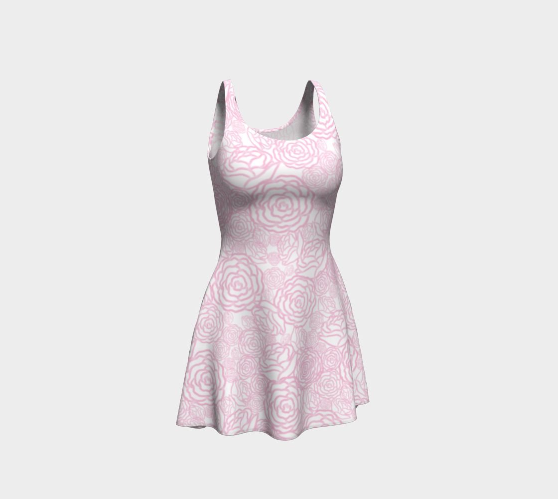 Flowery Flare Dress (Light Pink) preview
