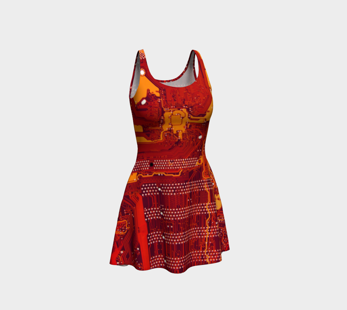 Red Circuit Board Dress preview