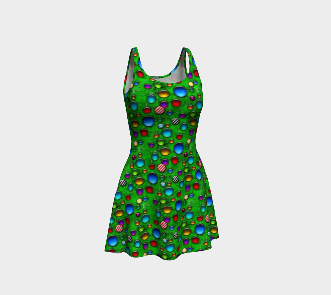 Wild Christmas Tree Flare Dress preview