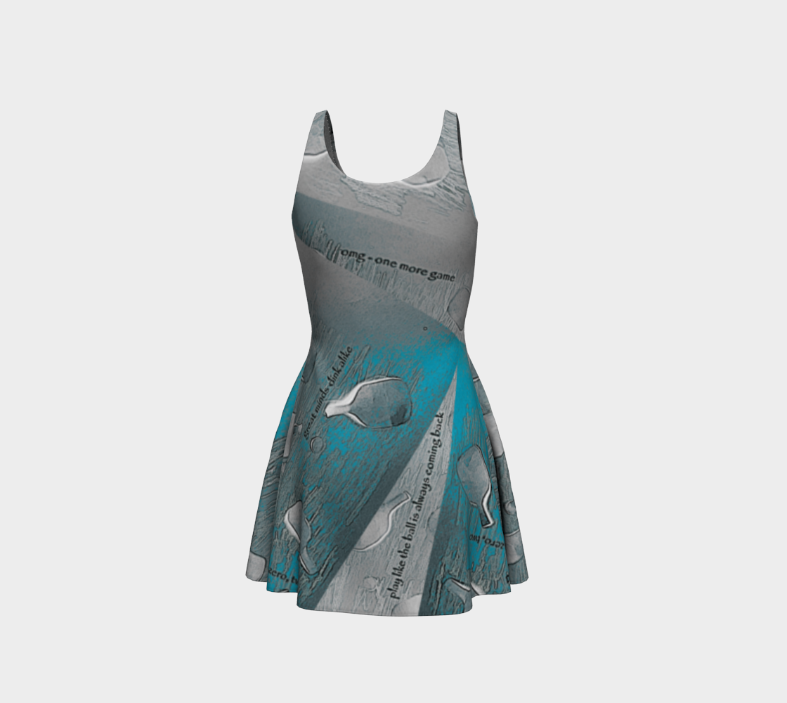 pickleball artwear, quote series, turquoise  and grey preview #3