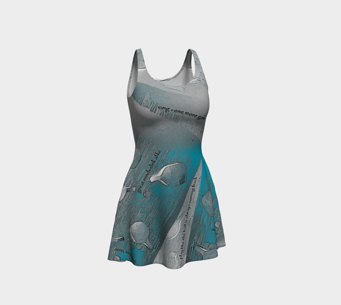 pickleball artwear, quote series, turquoise  and grey thumbnail #2