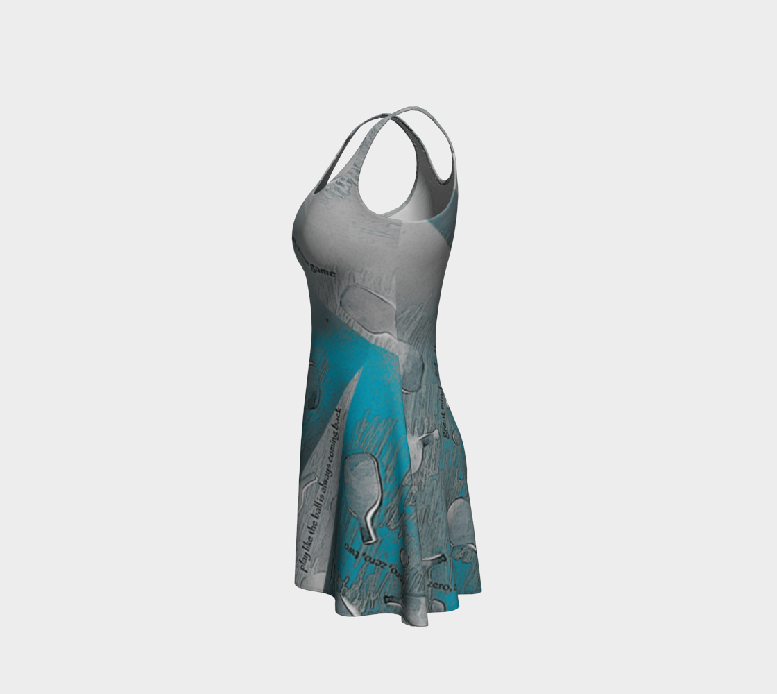 pickleball artwear, quote series, turquoise  and grey preview #2