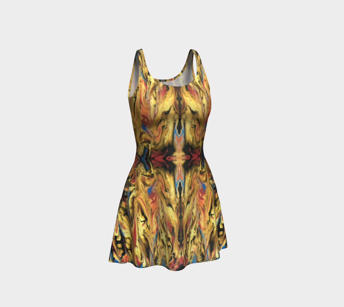 Lava Gold Flare Dress preview #1