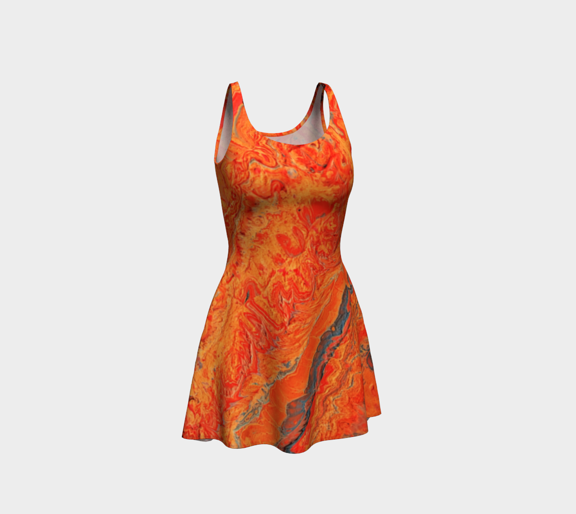 Orange Ravine Flare Dress preview