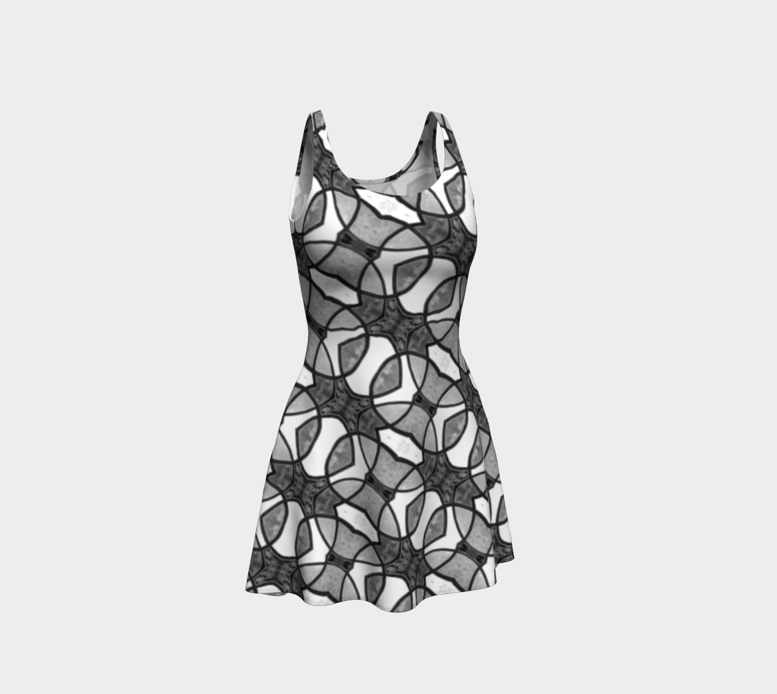 Charcoal Geometric Flare Dress preview