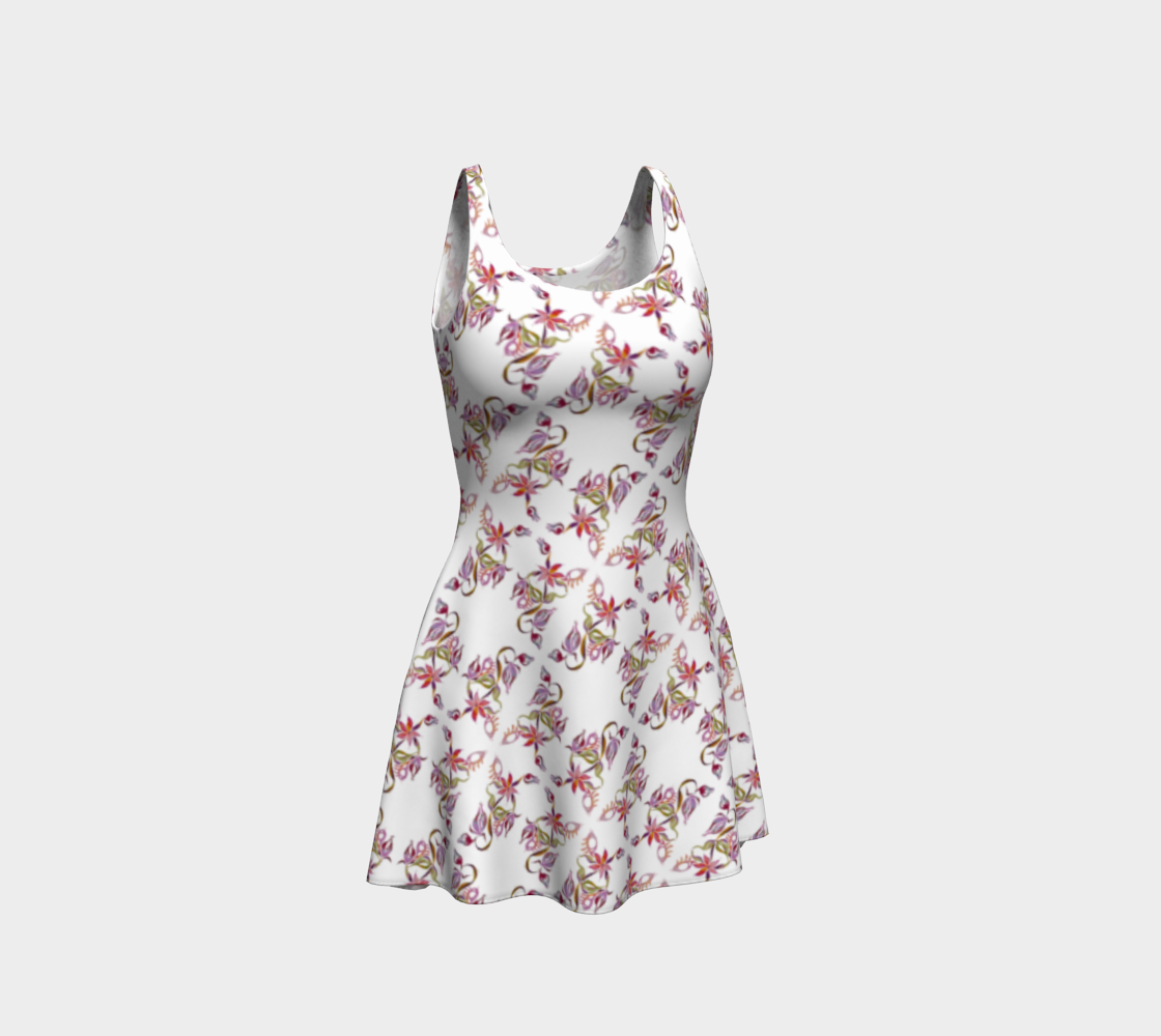 Surreal Flower II Flare Dress preview