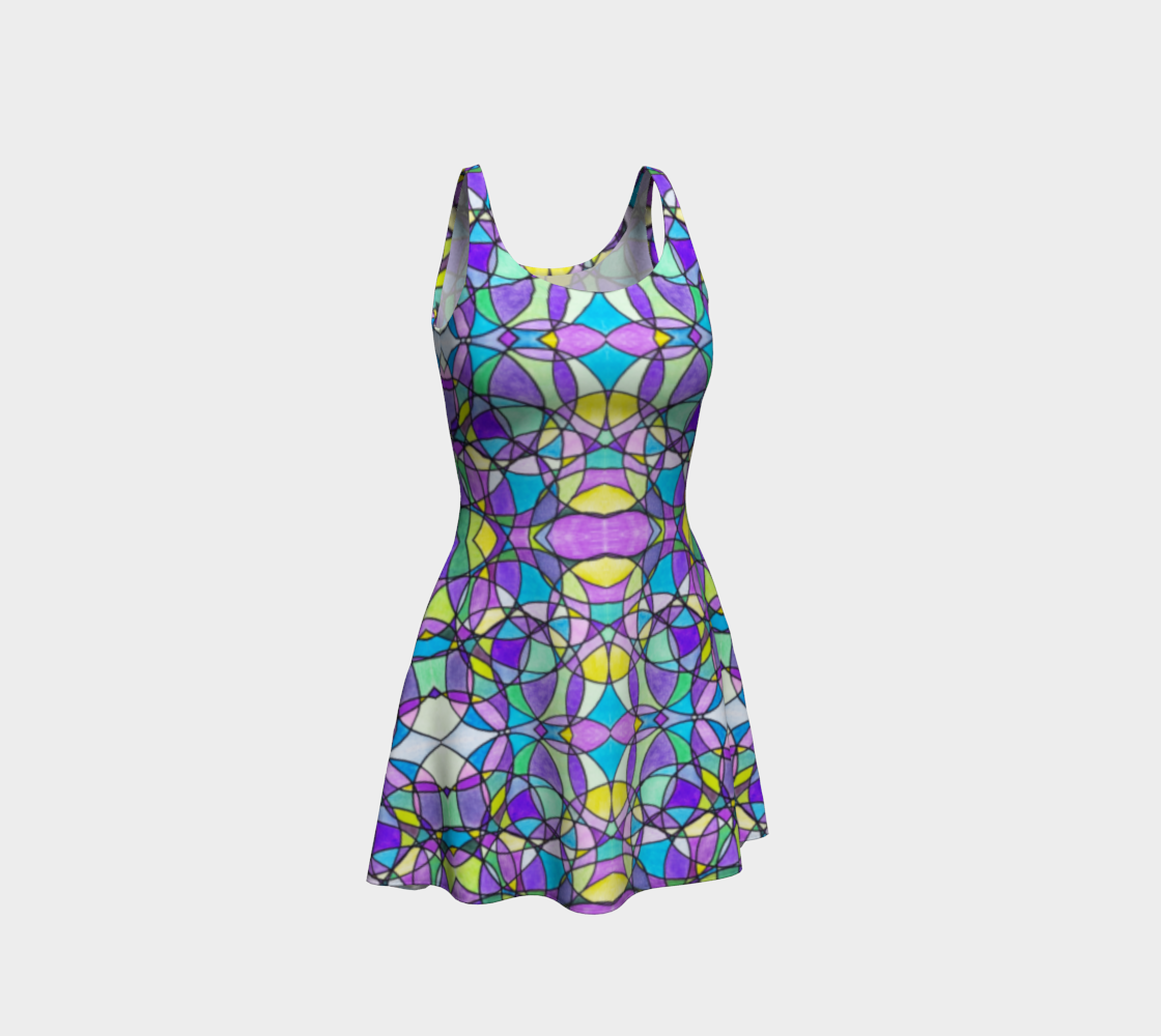 Lilac Stained Glass Flare Dress preview