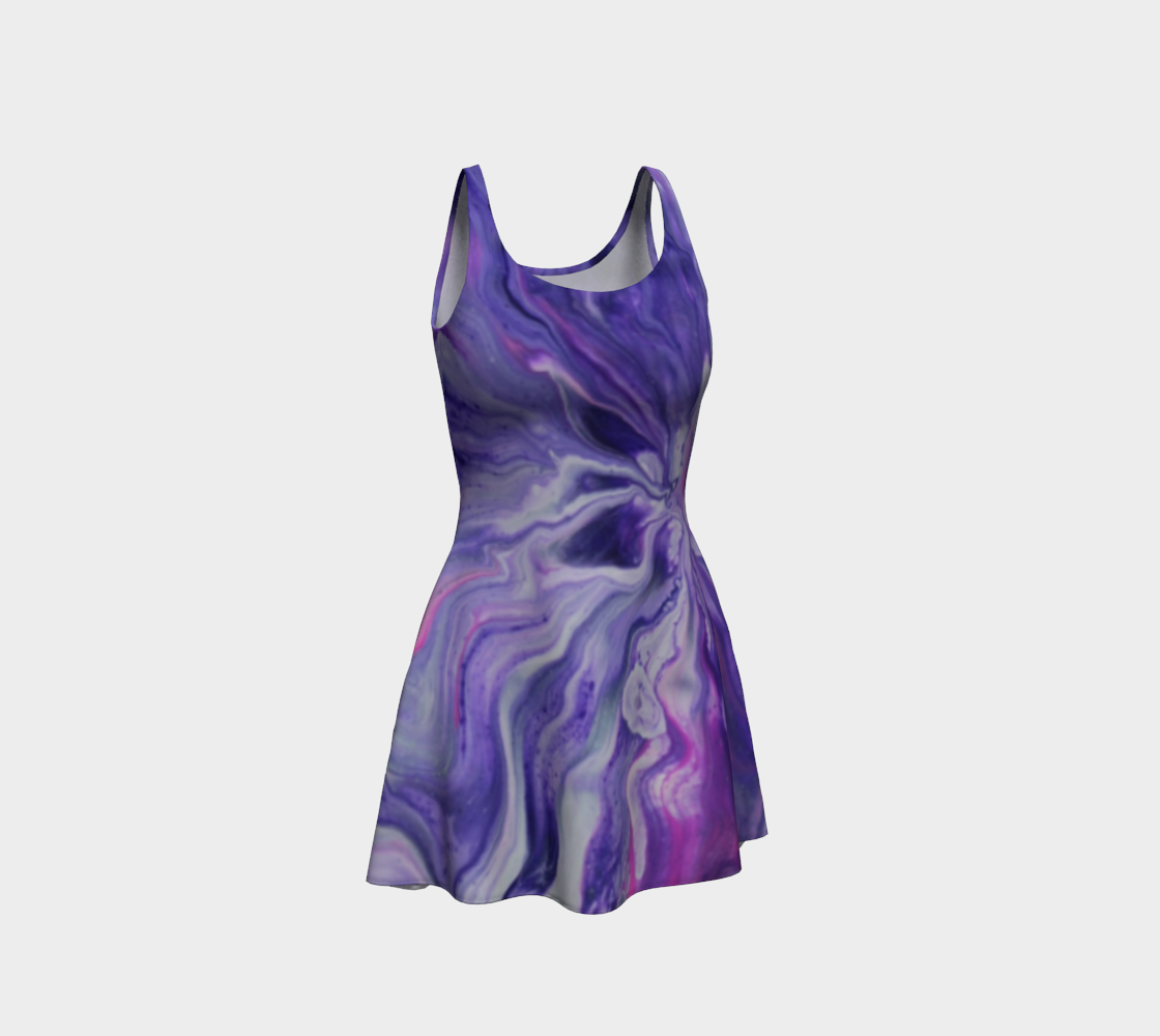 Purple Bliss - Flare Dress 3D preview