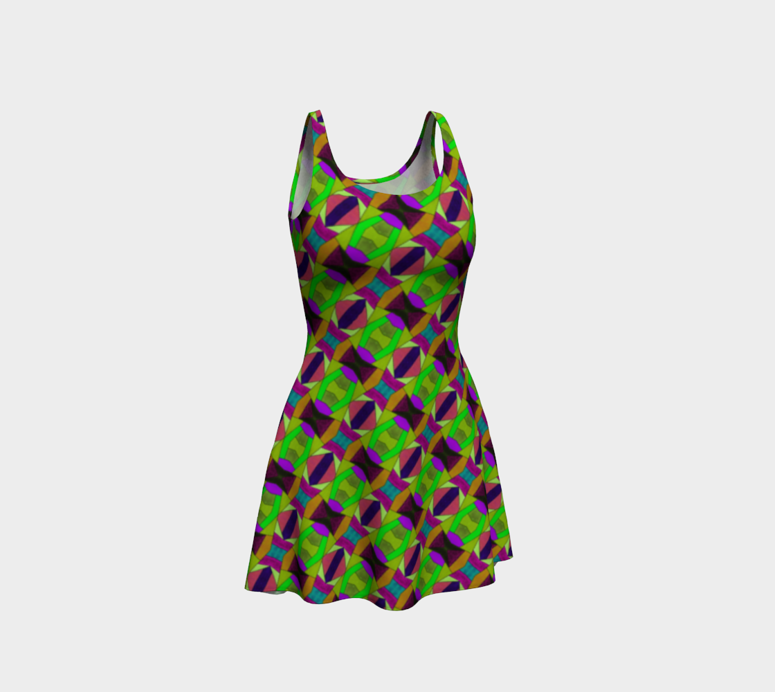 Green Weave Flare Dress preview