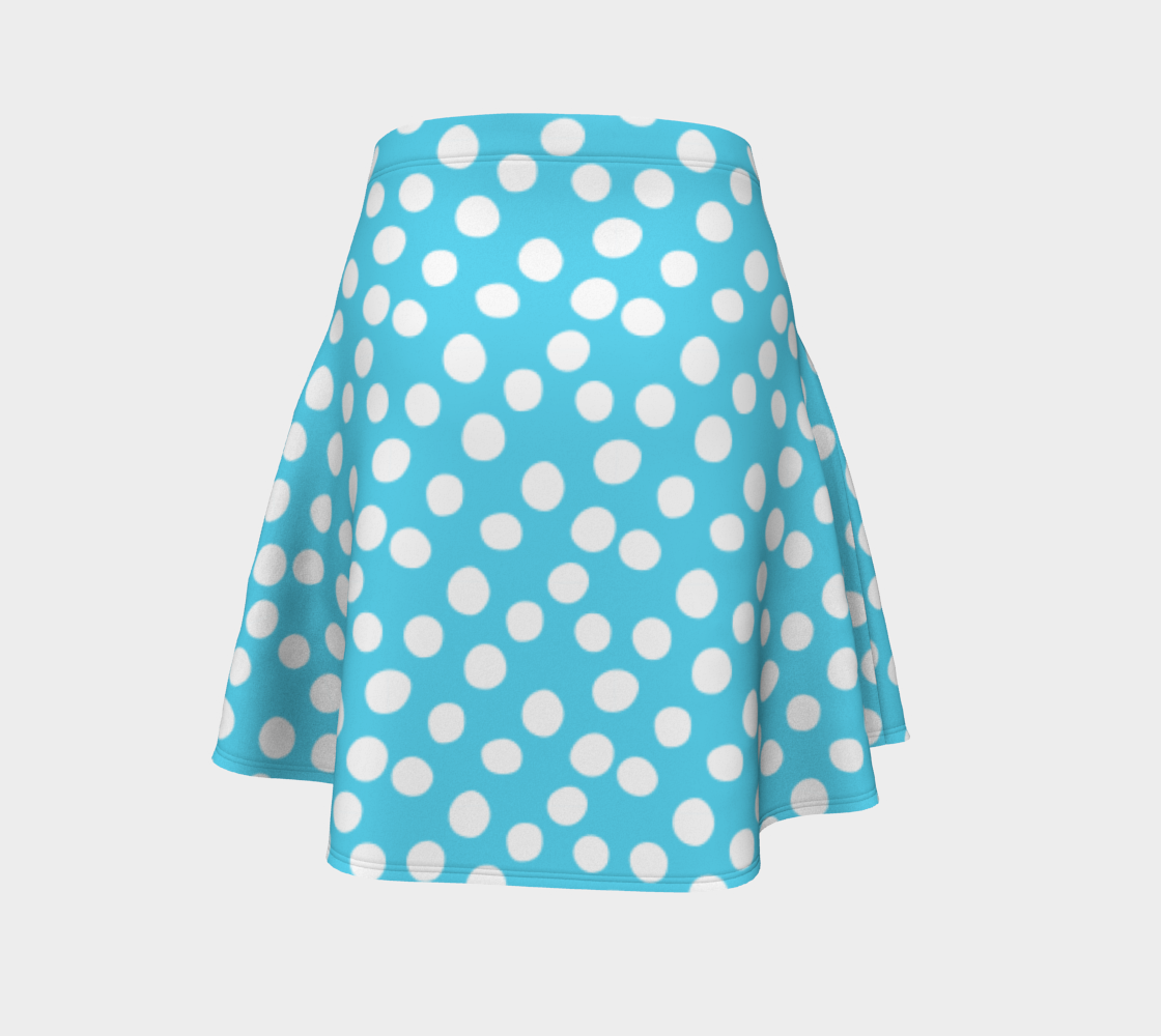 All About the Dots Flare Skirt - Blue thumbnail #5