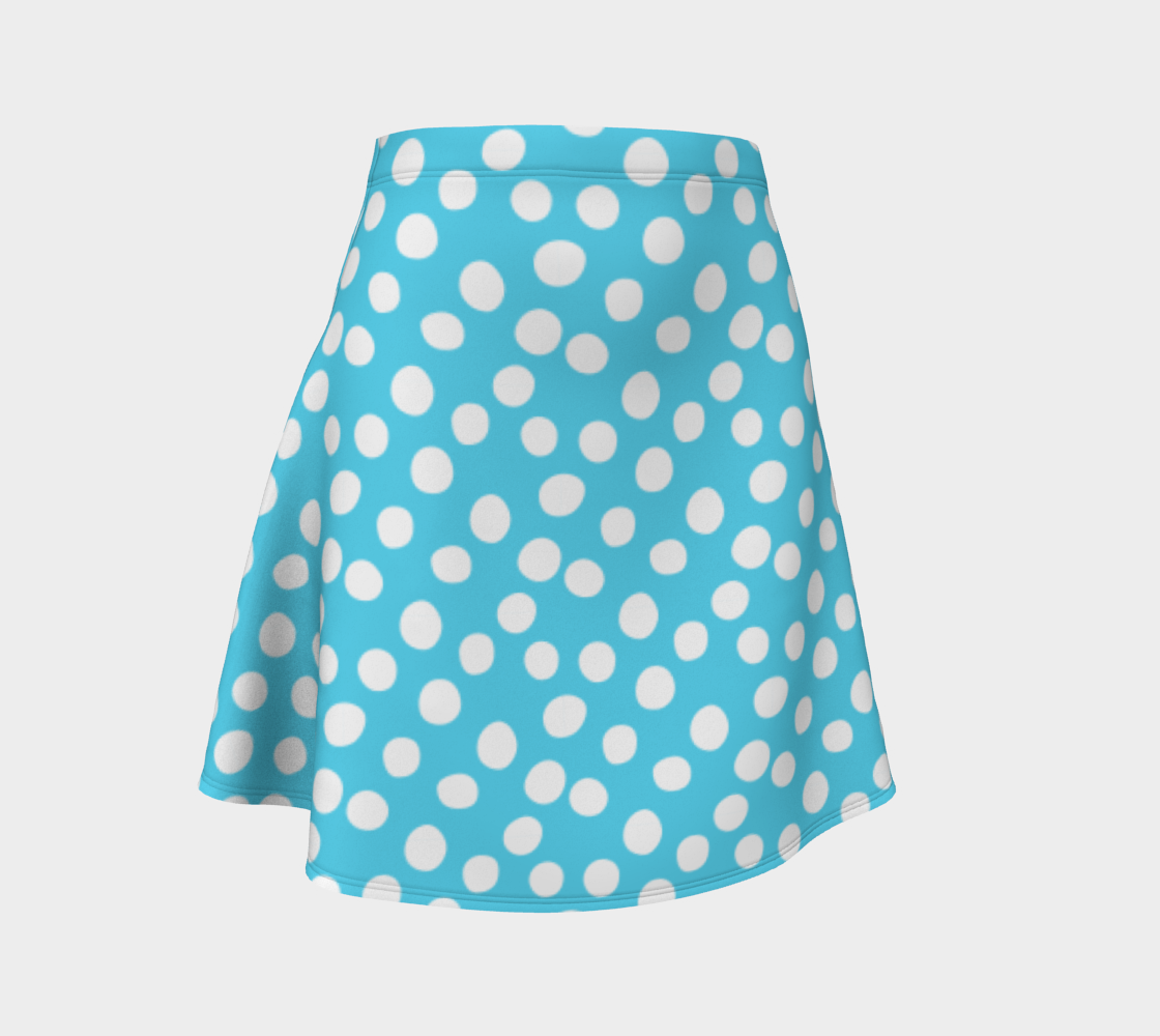 All About the Dots Flare Skirt - Blue preview #1