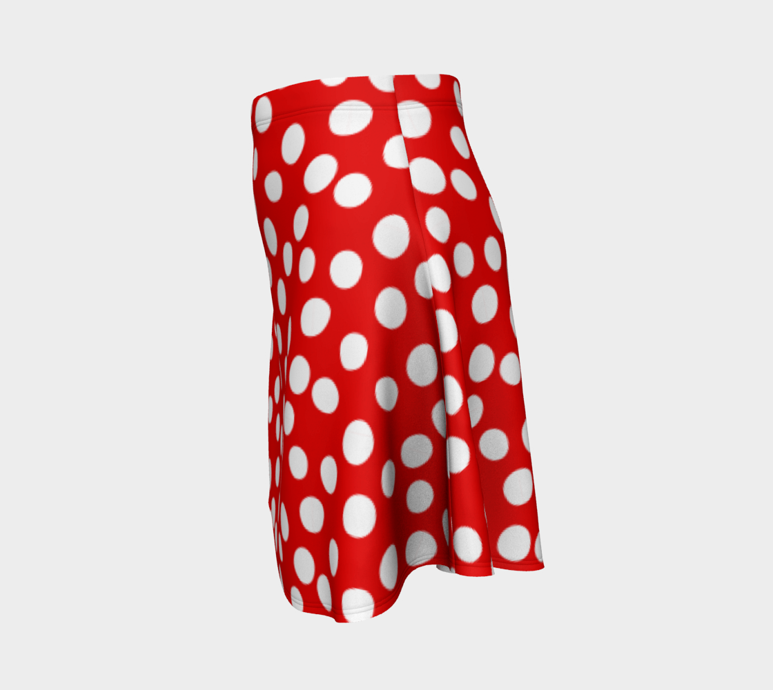 All About the Dots Flare Skirt - Red thumbnail #3