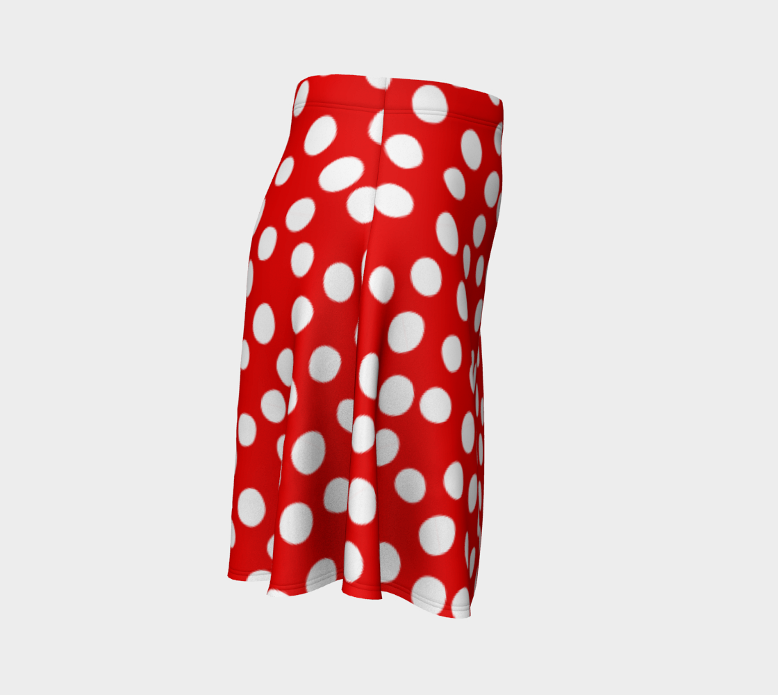 All About the Dots Flare Skirt - Red preview #3