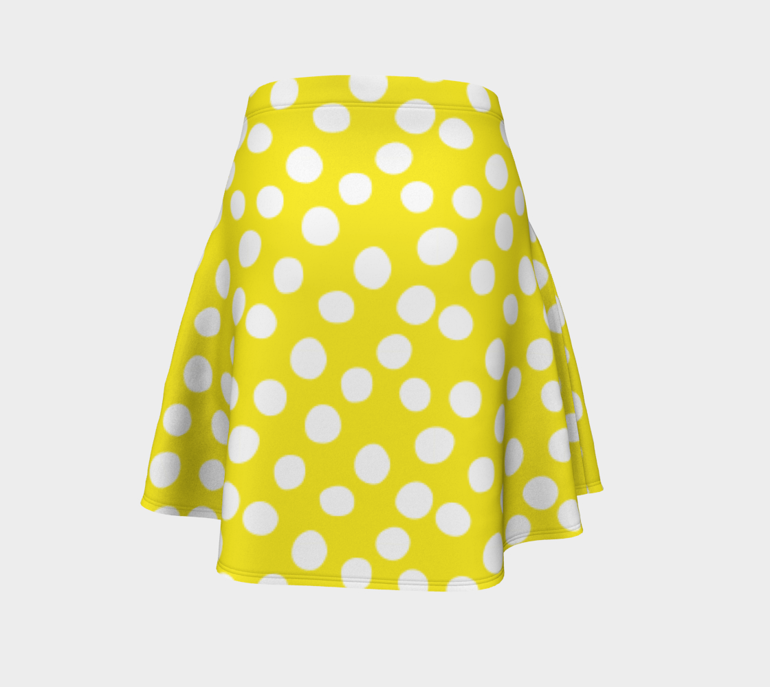 All About the Dots Flare Skirt - Yellow preview #4