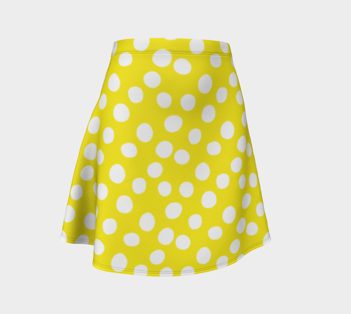 All About the Dots Flare Skirt - Yellow preview