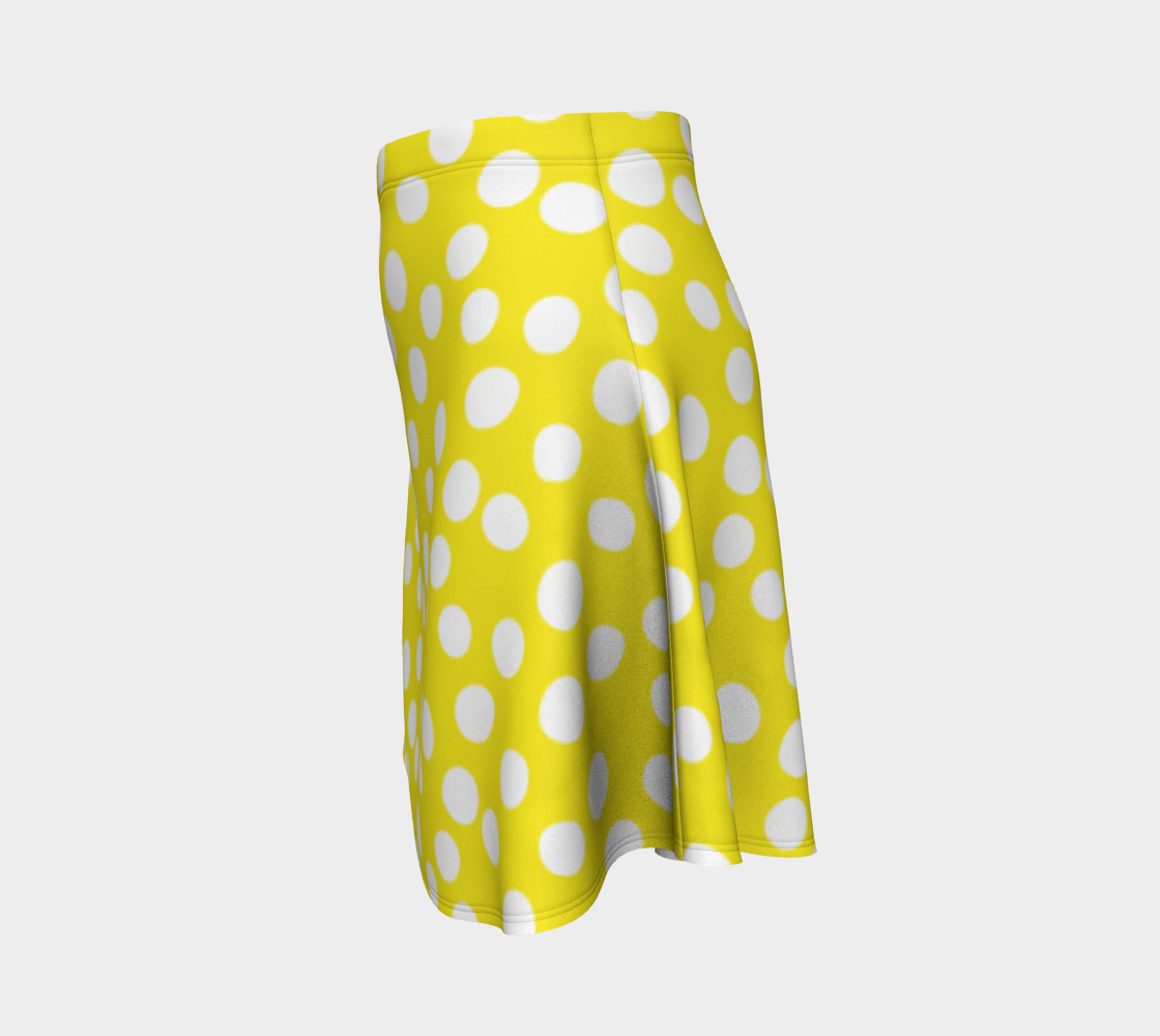 All About the Dots Flare Skirt - Yellow preview #2