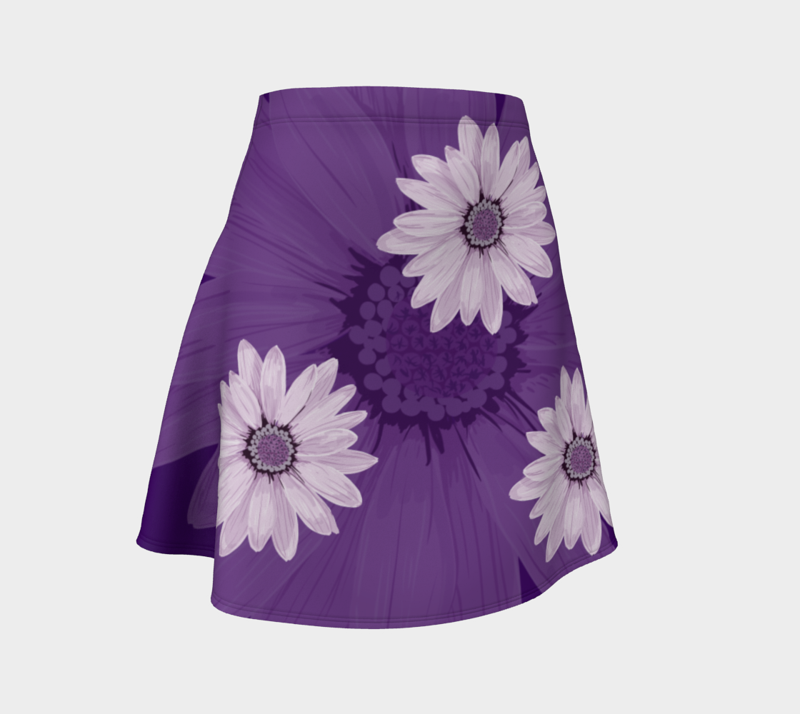 Purple Daisy Flare Skirt preview
