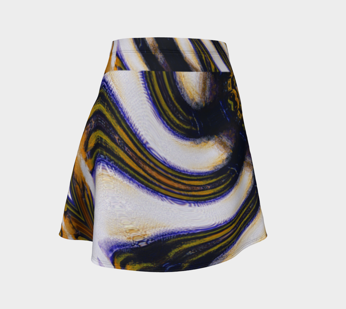 Tiger Swirl Skirt with Waistband Accent preview #1