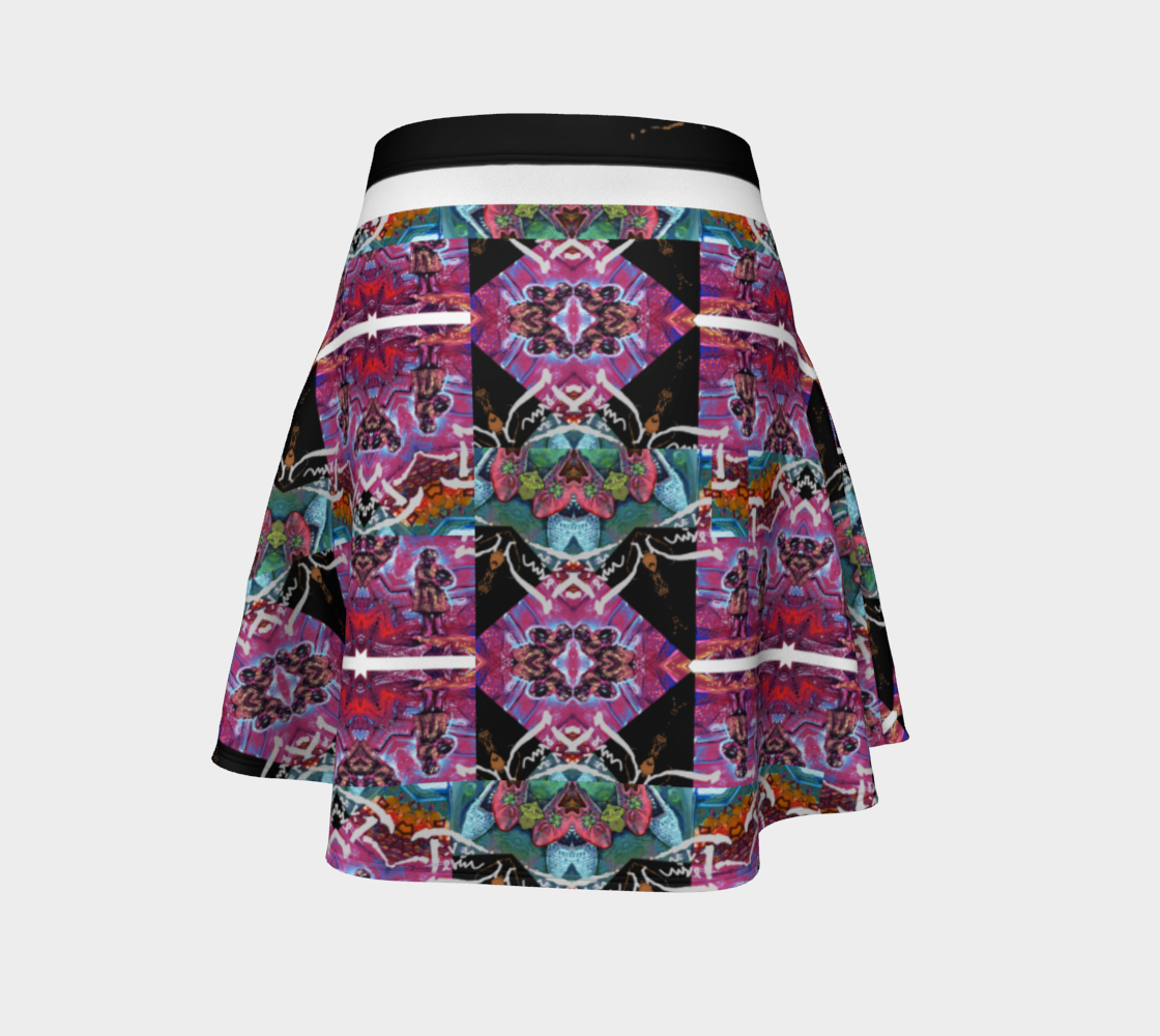 Devin Abstract-Avatar Tartan Print Flare preview #4