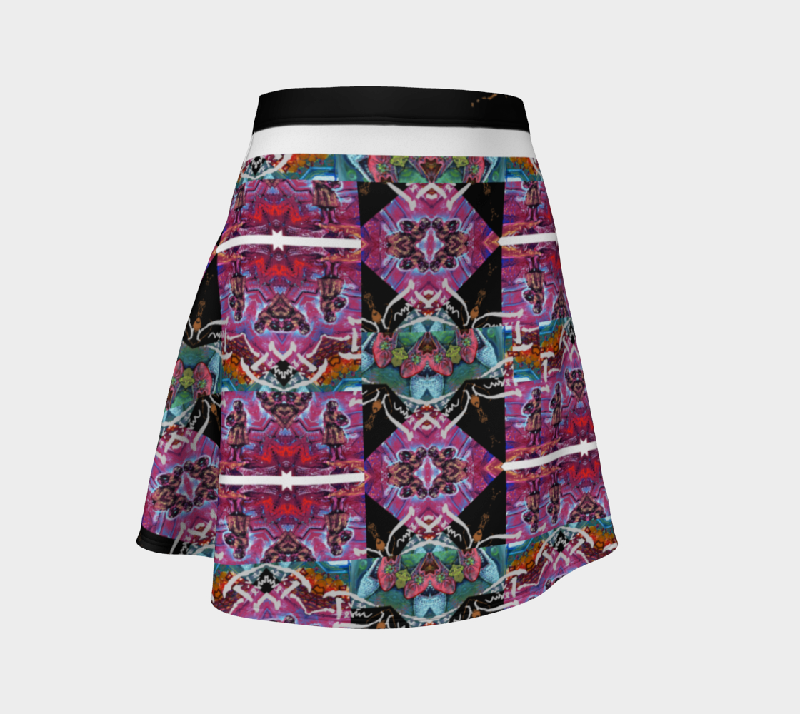 Devin Abstract-Avatar Tartan Print Flare preview #1