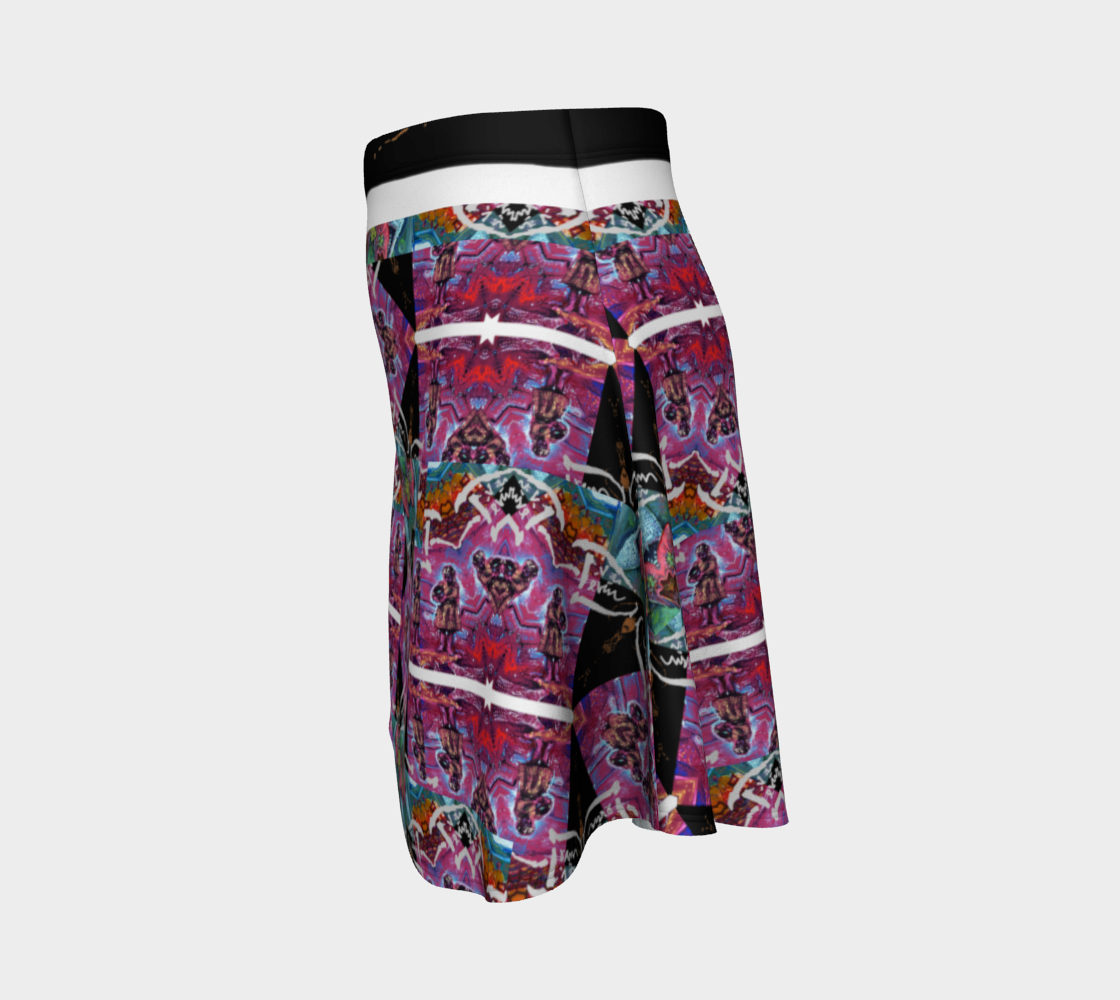 Devin Abstract-Avatar Tartan Print Flare preview #2