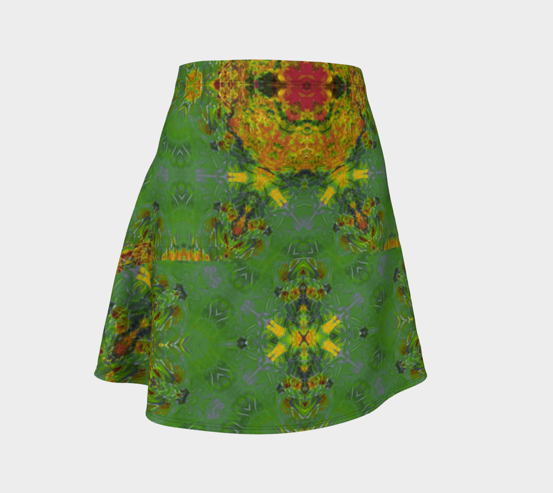 Becket Criss-Cross Green Flare Skirt preview #1