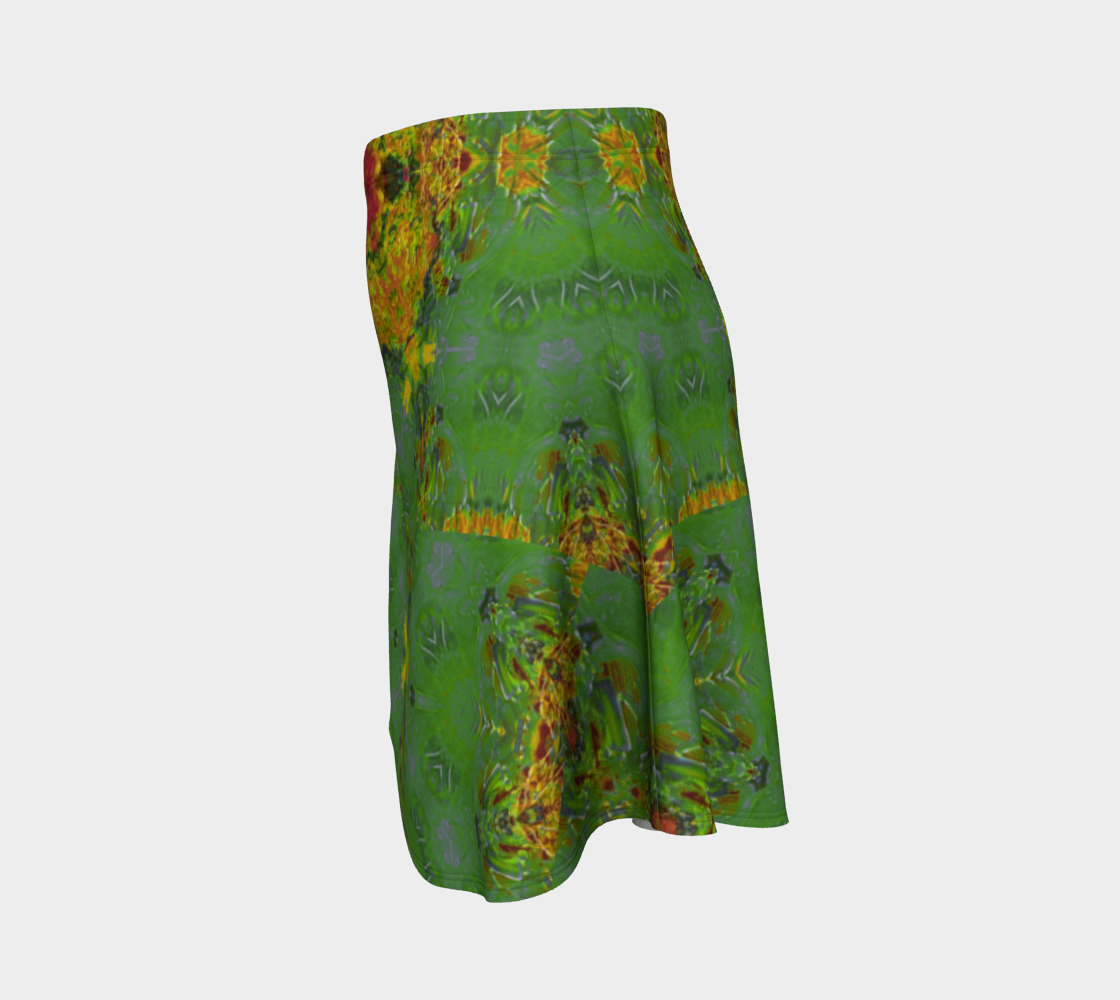 Becket Criss-Cross Green Flare Skirt preview #2