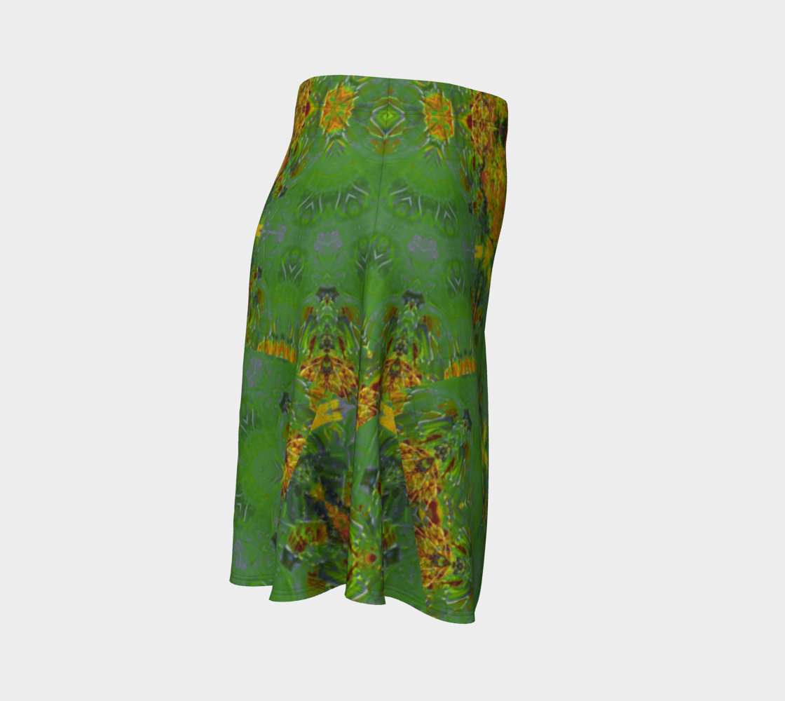 Becket Criss-Cross Green Flare Skirt preview #3