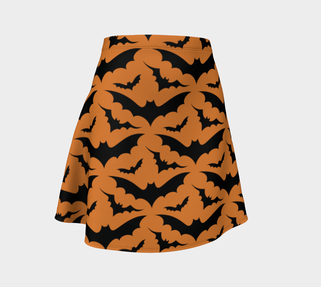 Orange Bats Flare Skirt preview