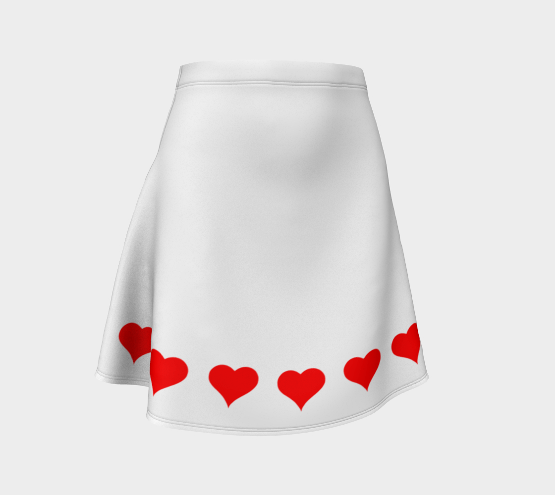 Red Hearts Flare Skirt preview