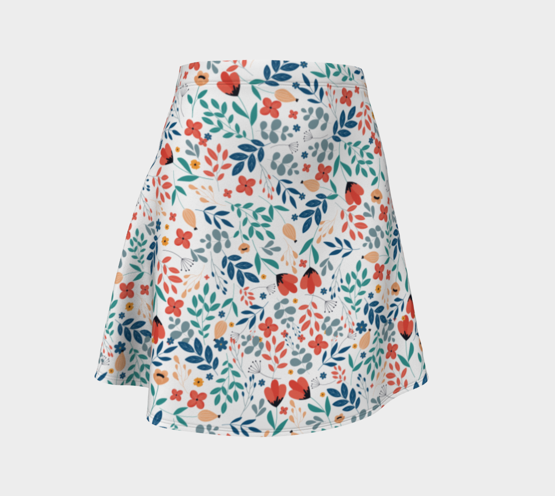 Colourful Floral Flare Skirt preview