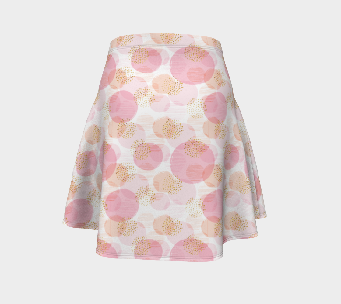 Pink Circles Flare Skirt preview #4