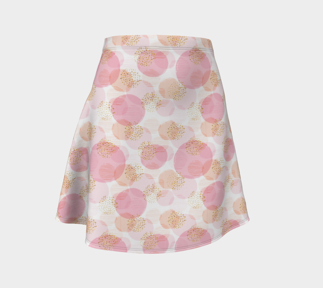 Pink Circles Flare Skirt preview #1