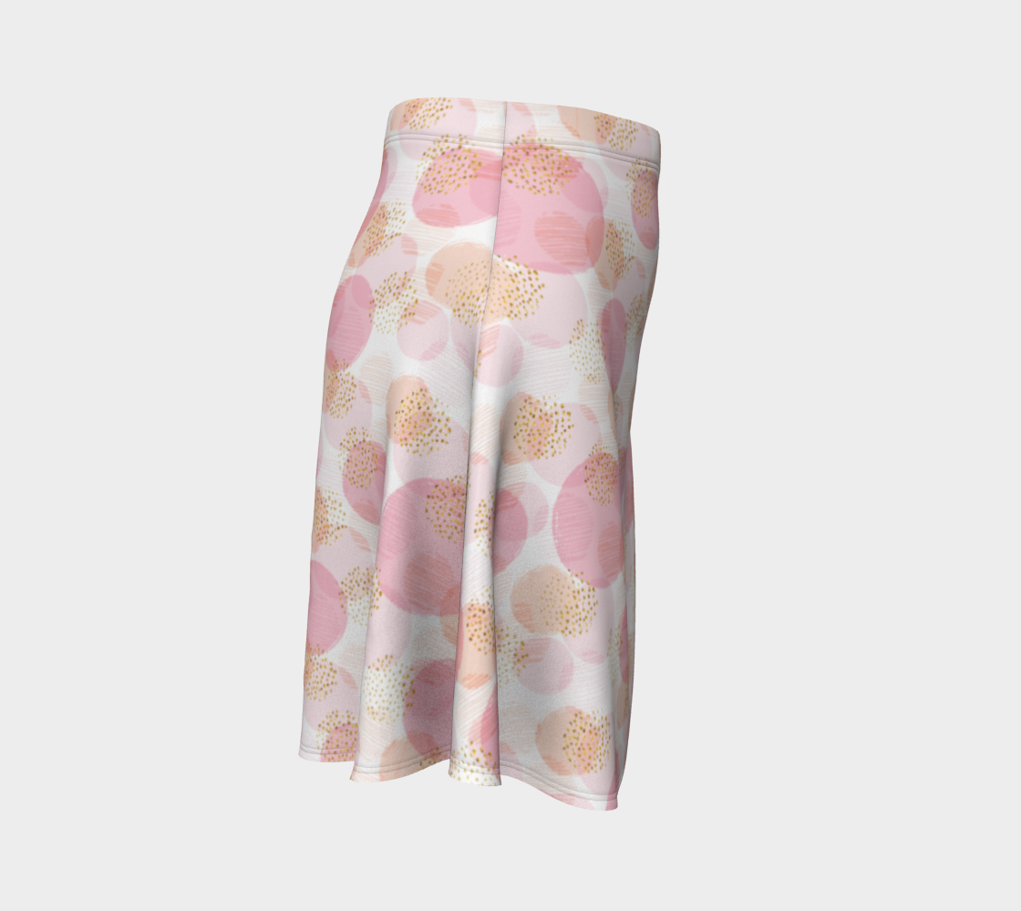 Pink Circles Flare Skirt preview #3