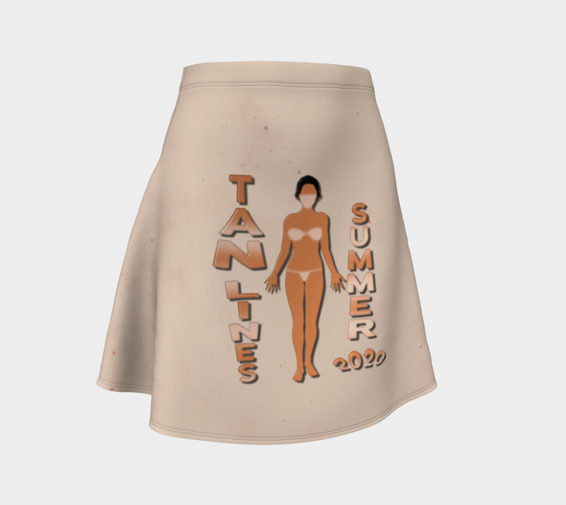 tan flare skirt