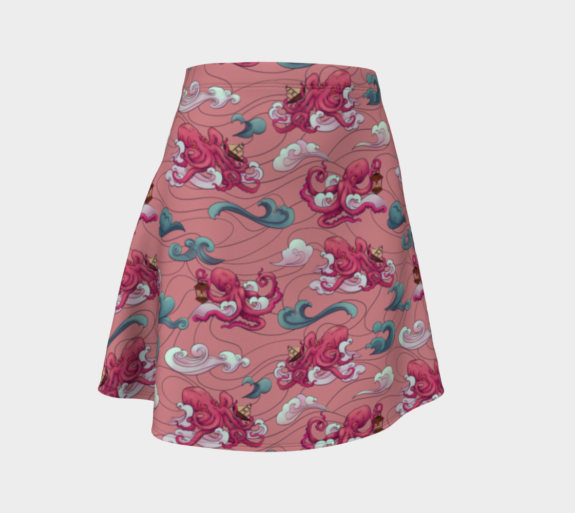 Octopus Rosé - Flare Skirt  preview