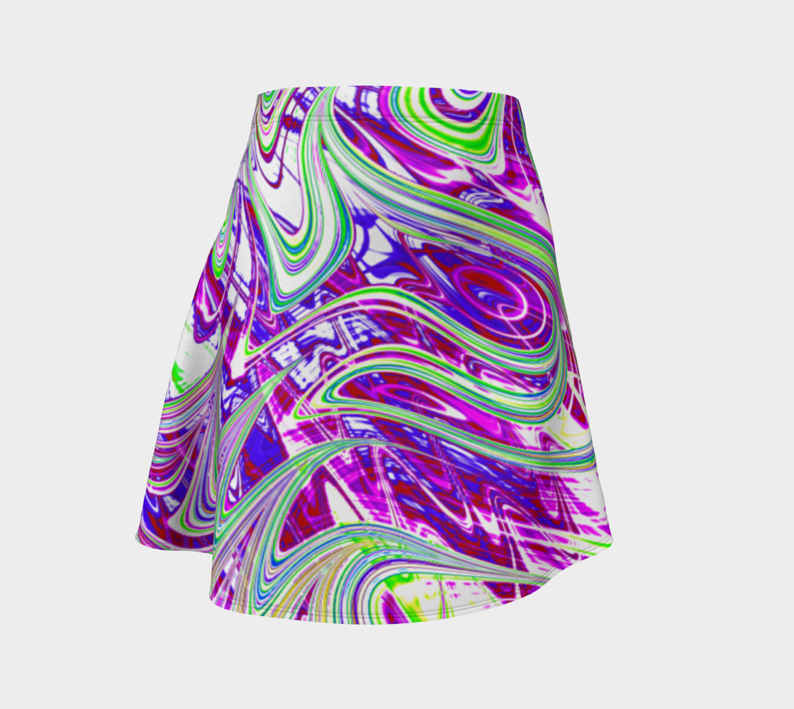 Groovy Trippy Vibrant Purple and Green Abstract preview