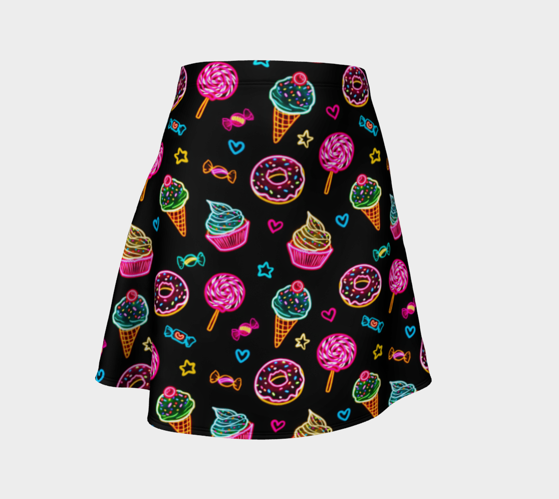 Neon Candy Flare Skirt  preview