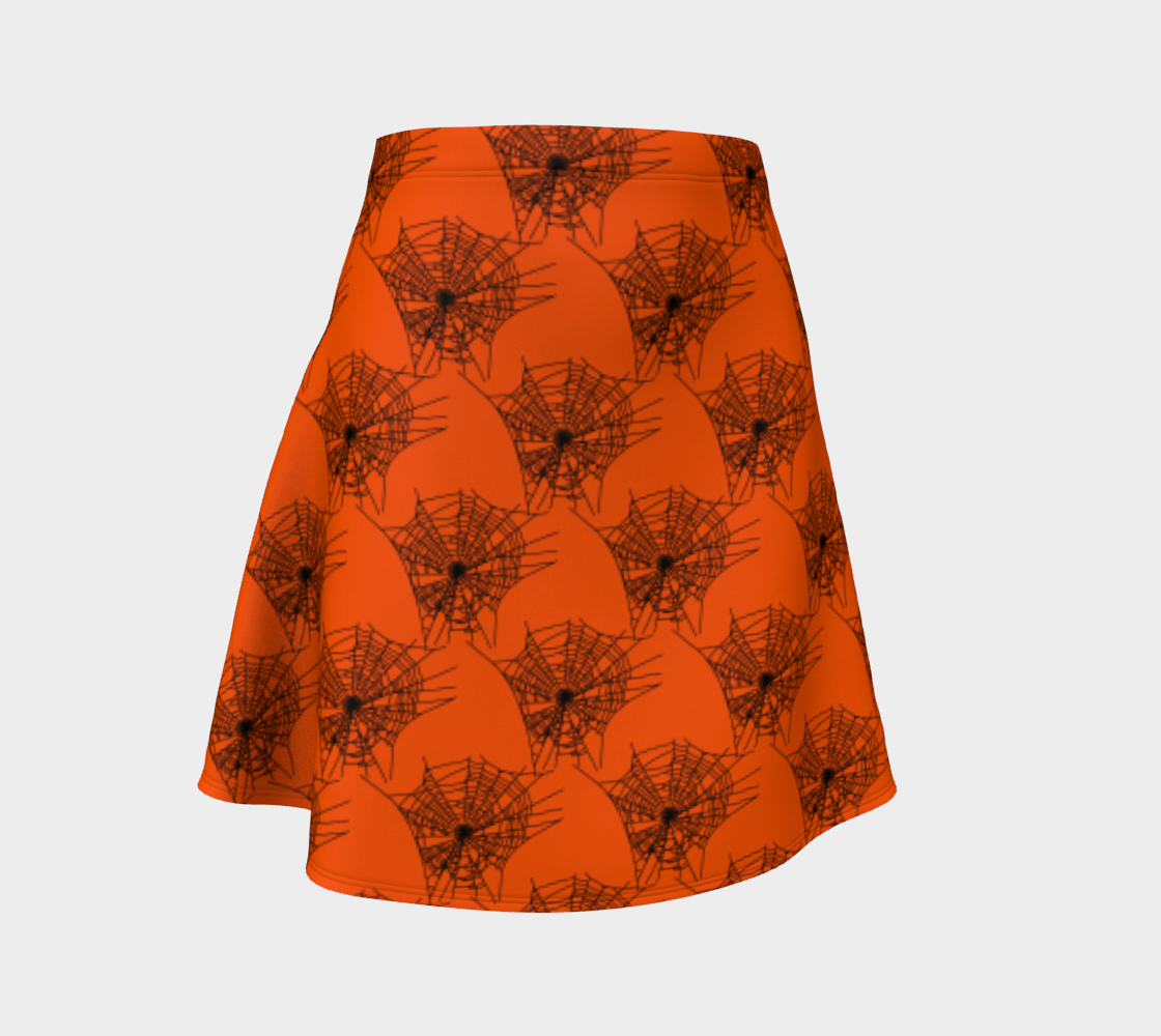 Orange Spider Web Flare Skirt preview