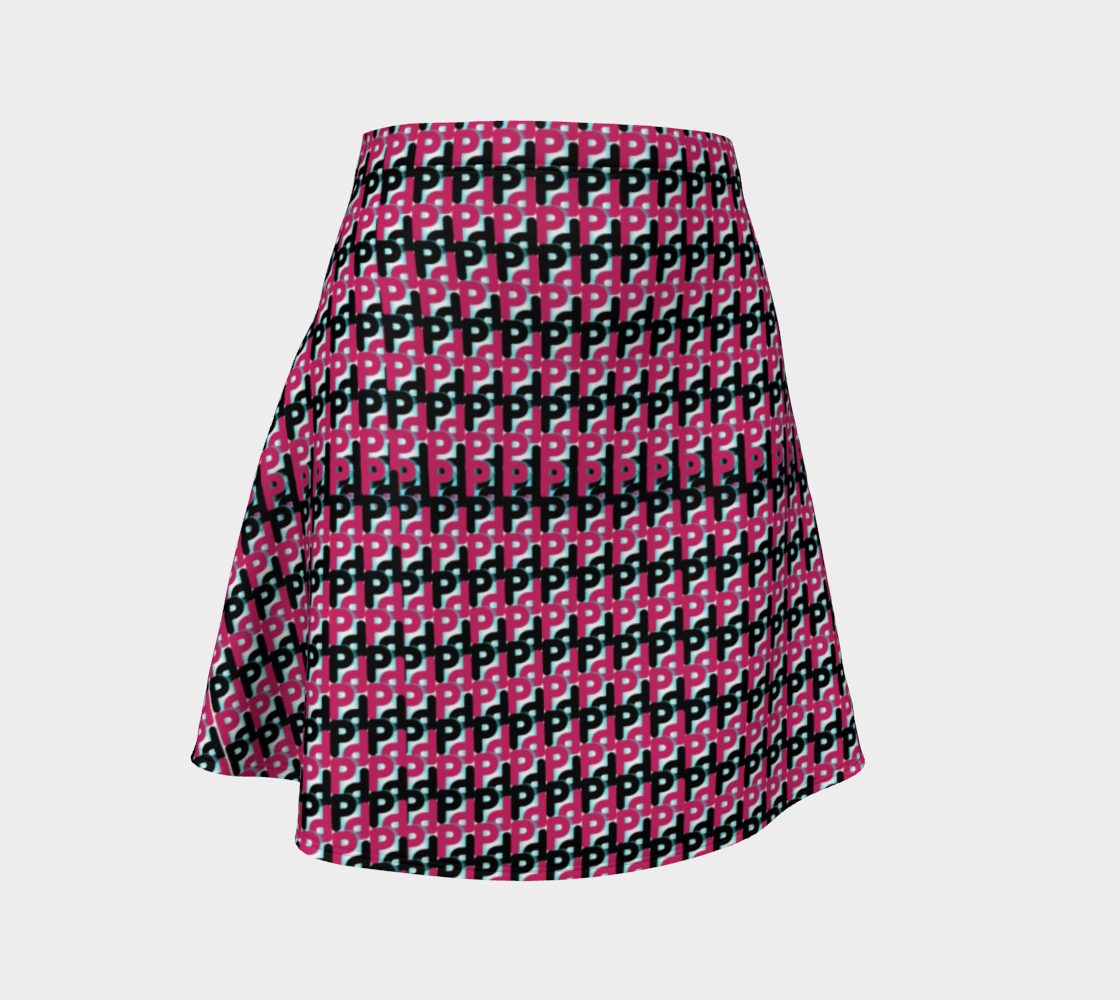 Vintage Pink Chain Flare Skirt preview