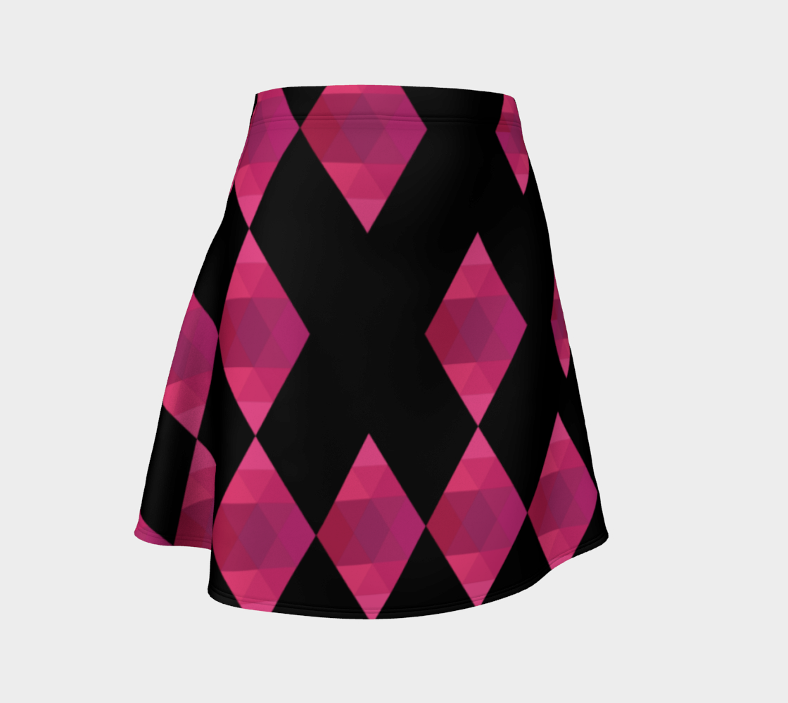 Classic Pink Diamond Flare Skirt preview