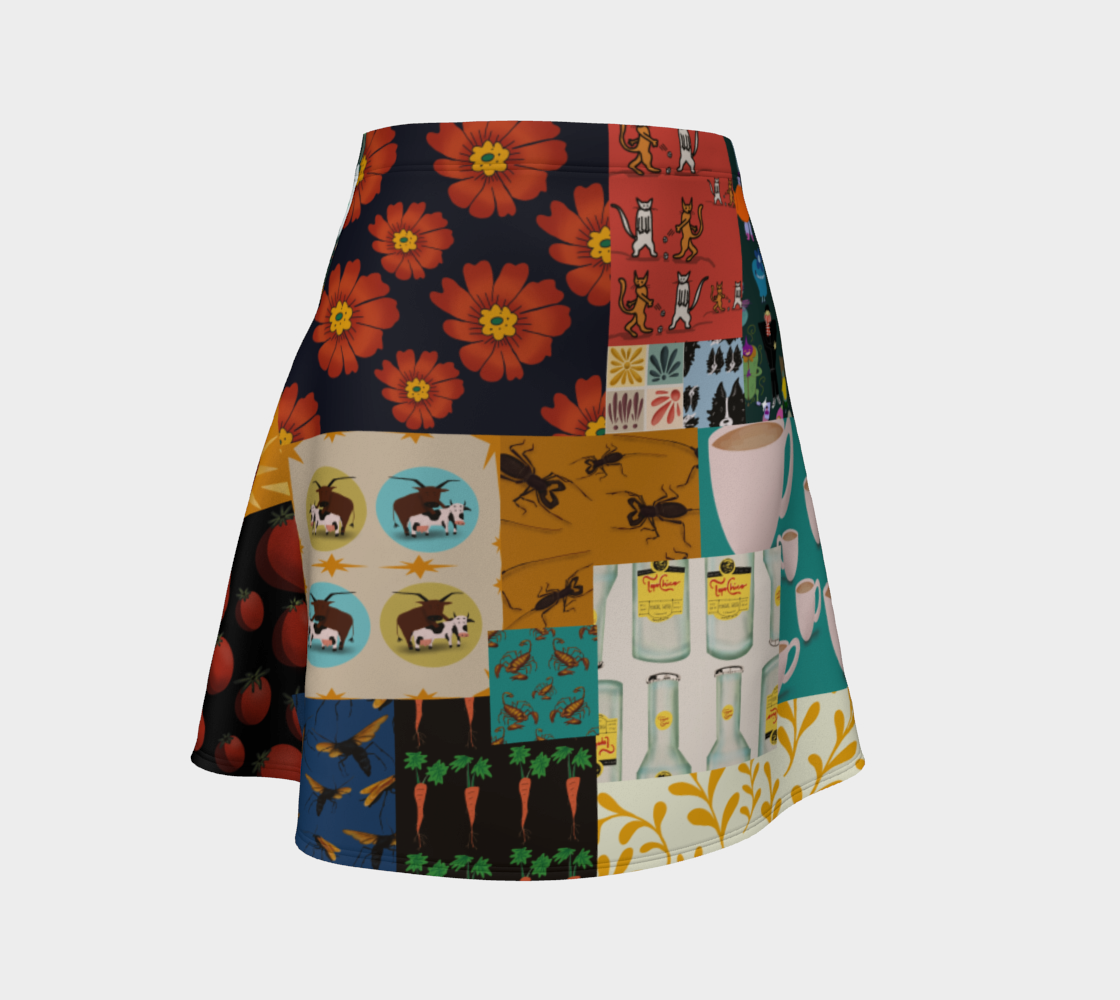 Patchwork pattern skirt preview