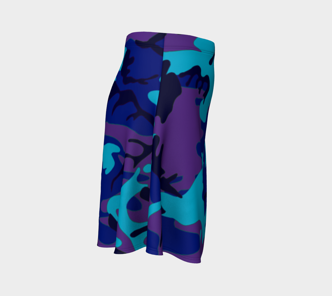 Blue and Purple Camouflage Flare Skirt, AWSSG  Miniature #4