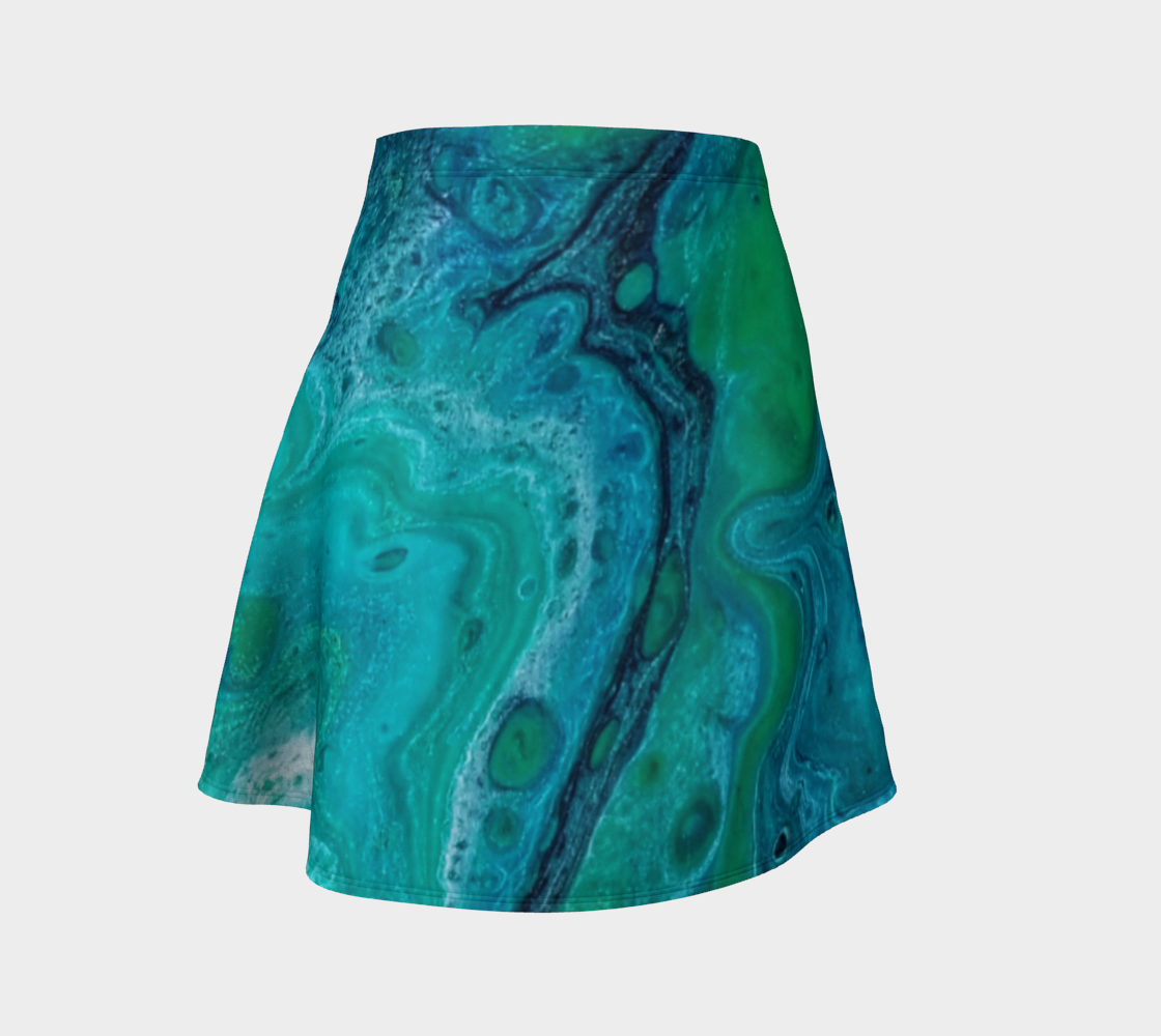 turquoise flow flare skirt thumbnail #2