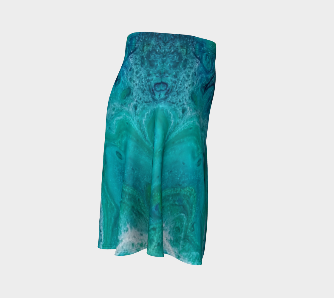 turquoise flow flare skirt preview #3